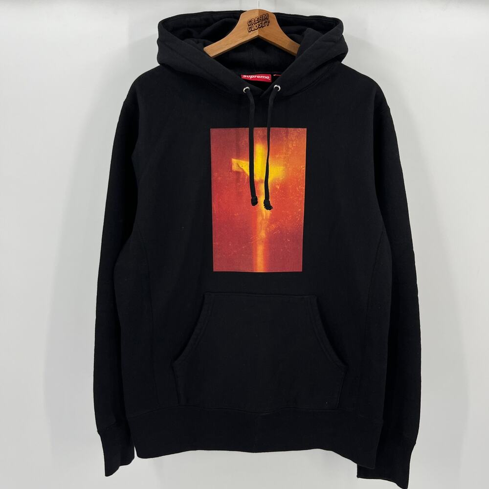 FW17 2017 Supreme NYC Andres Serrano Piss Christ Hoodie in Black M